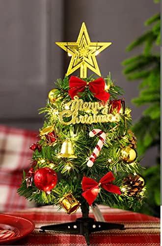 LIQEE 30CM Desktop mini malog božićnog drveta set sa svjetlima Božićna dekoracija Dekoracija udjela TIPB