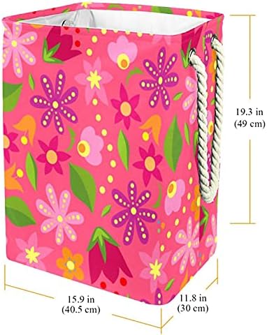 Deyya Vodootporna praonica rublja visoka čvrst sklopivi svijetli ružičasti cvjetni cvjetovi ispis za mirovanje