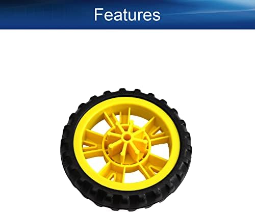 Bettomshin kolica za kotače 2pcs pjenjenje 10,5cm Jednoročni kotač 105x21mm crno-žuti