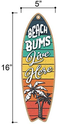 Honey Rose Gifts Beach Bumce uživo ovdje, 5 inča za 16 inčnu ploču za surfanje, drveni znak, tiki bar ukras,
