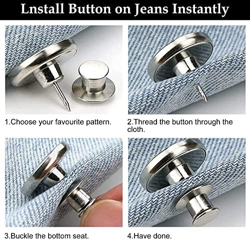 Jeans gumb igle, podesive tasterne tastere zategnite, 10pcs 17 mm bez začujanih metala Instant