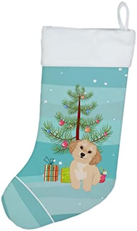 Caroline's WYSORS WDK3169CS Shih-Tzu Gold 1 Božićne božićne čarape, kamin Viseće čarape Božićna sezona Party