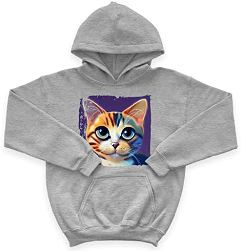 Slatka Anime Cat Kids 'spužva Fleece Hoodie - Hooking Print Kids' Hoodie - Crtani hoodie za djecu