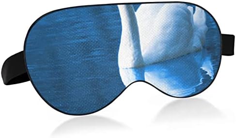 Unisex za spavanje maska ​​za oči bijelog labud-plavo-jezera noć spavaće maska ​​udobnu zaštitnu