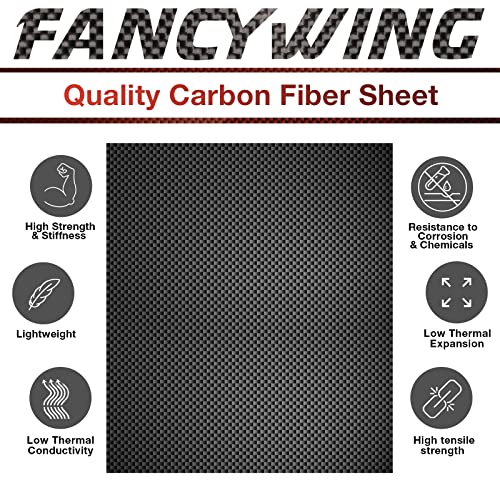 FANCYWING 1000mm Lim od karbonskih vlakana 3k Laminatna ploča od karbonskih vlakana ploča od običnog tkanja različita debljina