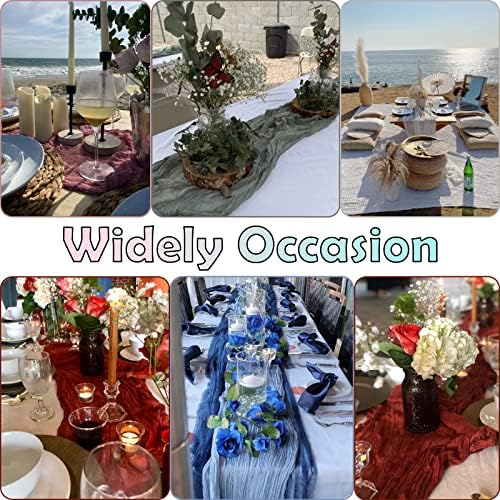12 Pack CheeseCloth stol za trkač seoska kuća Gaza trkač stola za vjenčanje trkač za venčani