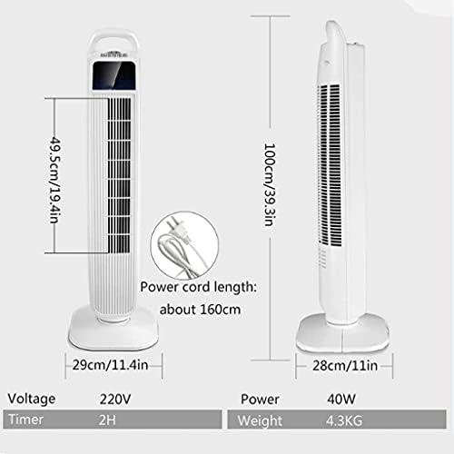 ISOBU LILIANG - - Evaporativni Hladnjaci 39 tihi ventilator tornja, podešavanja brzine 3, prenosivi oscilirajući podni ventilator za dom ili kancelariju, 40W električni tanak ventilator za hlađenje BMZDLFJ-1