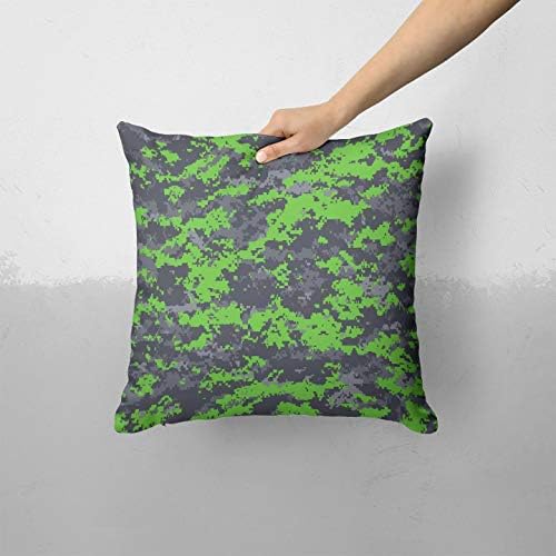 Iirov Lime Green i siva digitalna maskirna - prilagođeni ukrasni kućni dekor unutarnji ili