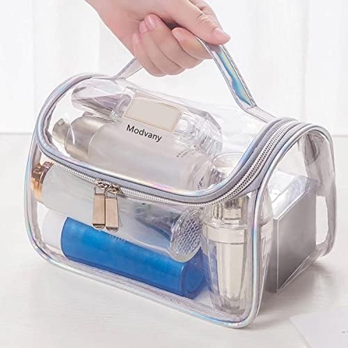 Modvany Clear putne torbe za toaletne potrepštine, prozirna kozmetička torbica za šminkanje sa patentnim zatvaračem i ručkom