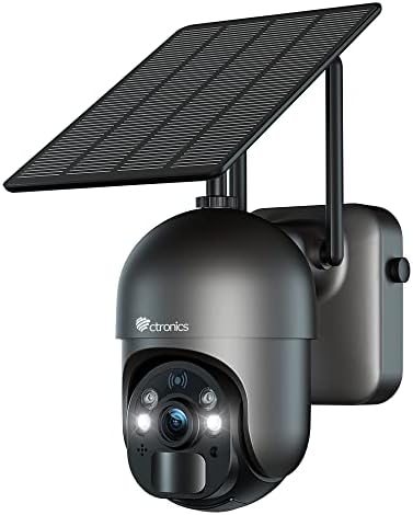 CTRONICS 2.5K 4MP sigurnosne kamere bežične vanjske kamere, WiFi solarna sigurnosna kamera 2560