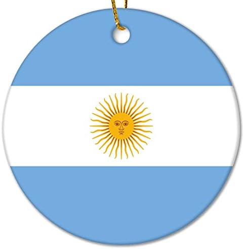 Argentina Zastava Božić keramički Ornament Memorijalni Nacionalni ukrasi 3 inčni viseći Ornamenti smiješni Božićni Memorijalni pokloni za Božićne dekoracije za zabave