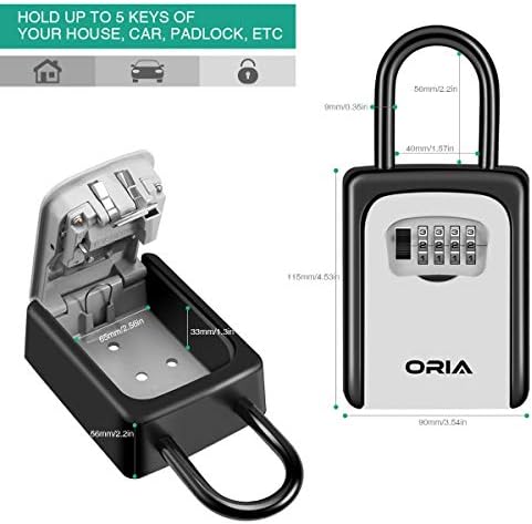 ORIA kutija za zaključavanje ključa, zidna kutija za zaključavanje ključa, kutija za ključeve otporna