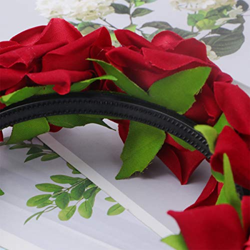 FRCOLOR ruža traka za glavu svadbena zabava ruža traka za kosu Dan mrtvih cvjetnih kruna za žene