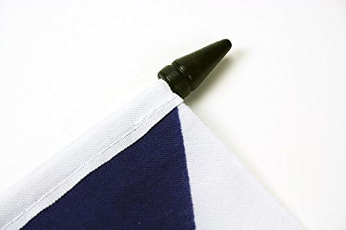 AZ Flag Montserrat zastava 5 '' x 8 '' - Montslerratian - Engleski stol zastava 21 x 14 cm - crna plastična stick