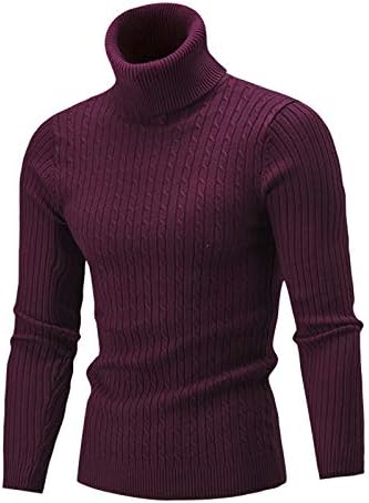 Muški uski Turtleneck čvrsti džemper Casual pleteni termo pulover vrhovi