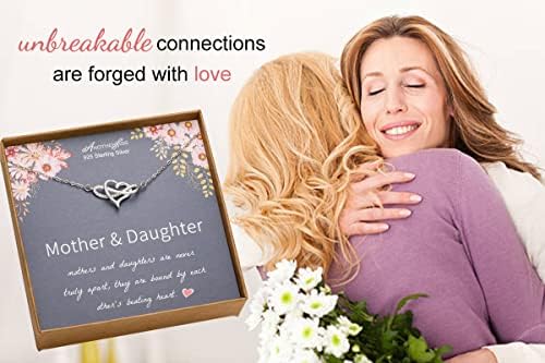 AnotherKiss majka kćer poklone, srebra Infinity ogrlice za žene djevojke, kćer ogrlica mama rođendanski