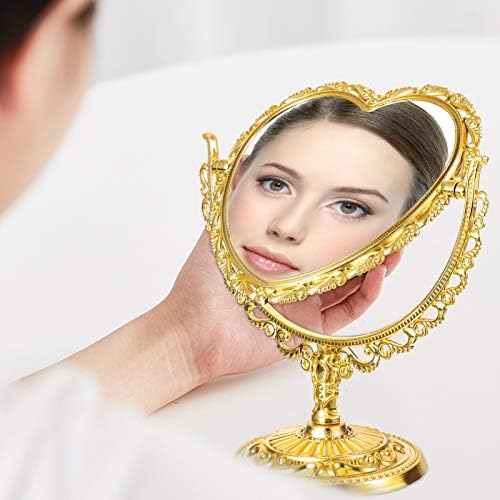 Lurose ogledalo u obliku srca ogledalo za srce Kawaii ogledalo stolno ogledalo za ispraznost dvostrano uvećavajuće
