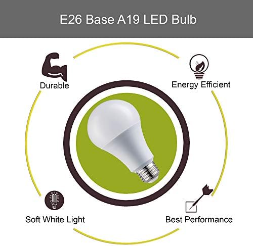 LABORATE rasvjeta A19 LED Sijalice - E26 baza, 60W, 800 lumena, meka Bijela 3000k osvjetljenje - zatamnjivanje,