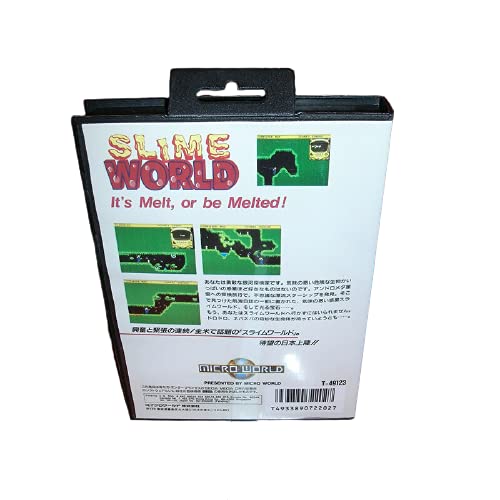 Aditi Slime World Japan Poklopac s priručnikom za kutiju i engleski jezik za Sega Megadrive Genesis Video
