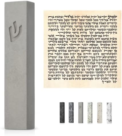 Suri Betonska svjetla Siva savremena futrola Mezuzah sa pomičnim za vrata, samog tipa 4 Mezuza Housewarming