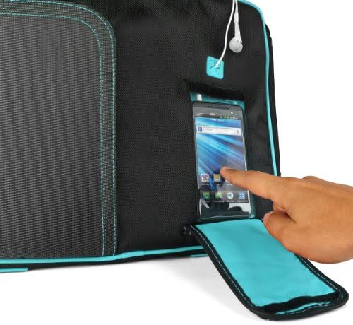 Crni aqua plavi messenger torba na ramenu na ramenu se uklapa Kindle Fire HDX 8.9 & HD 89 tablet