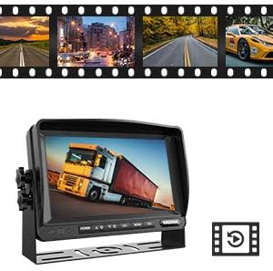 2022 Nadograđeni žičani rezervni fotoaparat 7 monitor ugrađenog CAM sistema za rekorder, ultra HD reflektorske ekrane i 4 infracrvene IP69K vodootporne kamere za kamion RV Traktorski kamper mini klizač, xroose C41