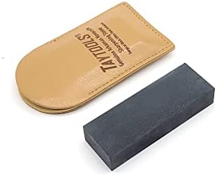 Pravi prozirni Arkansas Novaculit džepni nož za oštrenje kamena 3 x 1 x 3/8 u torbici od imitacije kože )