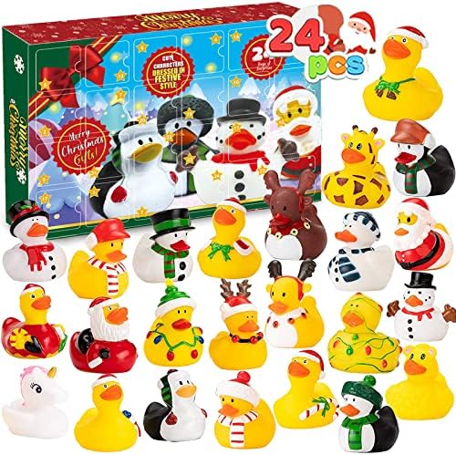 Adventski kalendar 2022-24 dana Božićni kalendar odbrojavanja za djecu - 24 igračke za kupanje gumenih