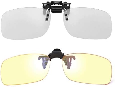 MATNUT Blue Light blokirajuće naočare za kopče, kompjuterske naočare, Fotohromne naočare za sunce, Ultra svjetlo, zaštita od zračenja UV 400 Filter, smanjiti umorne bolne oči & glavobolja, 2pack, bez recepta