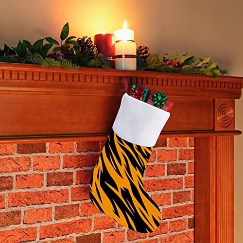 Zebra kože Tiger Stripes personalizirani božićni čarapa Početna Xmas Tree Kamin Viseće ukrase