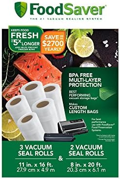 Foodsaver torbe za vakuumske zaptivače, 11 x 16' & Torbe za vakuumske zaptivače, rolne za nepropusno