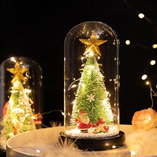 Ukrasi staklenih poklopca, božićni kreativni pokloni, svjetlosne božićne ukrasne svjetla, božićne