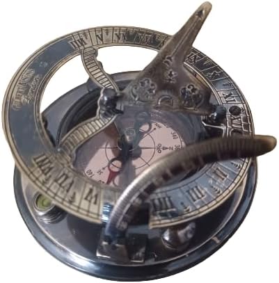 Nautički vintage sundial mesingani kompas starinski nautički kompas Nautički poklon antikni mjedeni