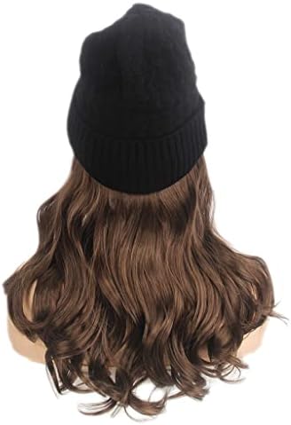 SHZBCDN perika ženska duga kosa sa kapuljačom crna pletena kapa perika duga kovrdžava smeđa