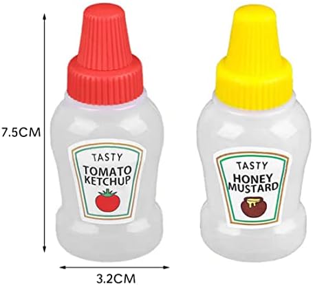 Nirelief 2 komada Mini kečap boce 25ml Refillable paradajz kečap Squeeze kontejneri bočica, plastike prijenosni Squeezable Squirt začini tegle za djecu školski ured radnik