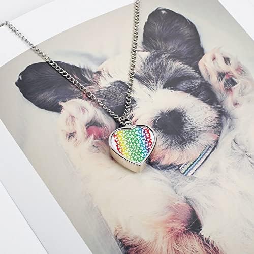 Rainbow Shamrock ogrlica za kućne ljubimce za pse mačke pepeo Memorijalni privjesak za uspomenu nakit