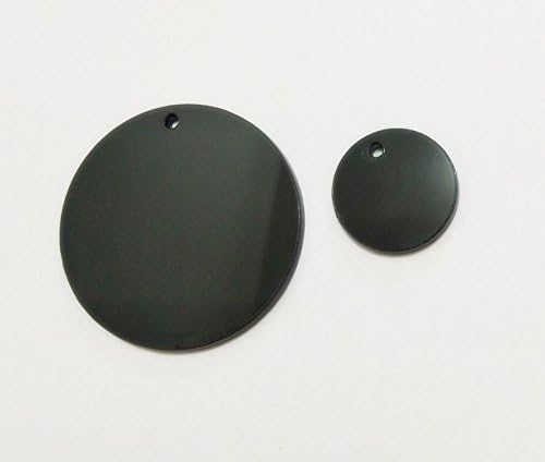 15kom Crni akrilni okrugli krug sa rupom, Crni pleksiglas prazan krug Okrugli disk privjesak za naušnice