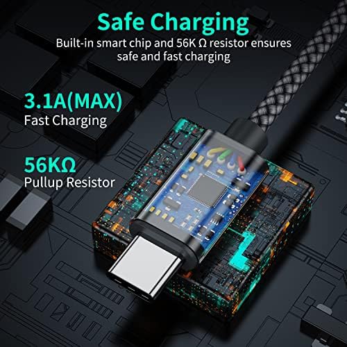 USB a na USB C kabl 3a brzo punjenje, Tip C kabl za punjenje kompatibilan sa Samsung Galaxy S10 S9