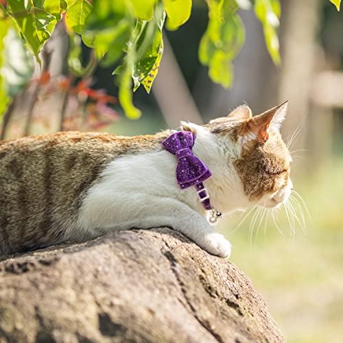 ZEEMIAS Cat Collars za djevojčice - leptir leptir Bling slatki kragni za mačke-Pomoćni Rhinestones Pink Black