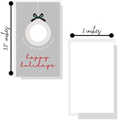 Lashicorn Božić odmor Scratch off kupon Customer kartice DIY / 30 pk | 2x3. 5 pisati u svoj popust mali posao srebro okrugli Scratch Off naljepnice uključen Ornament snijeg
