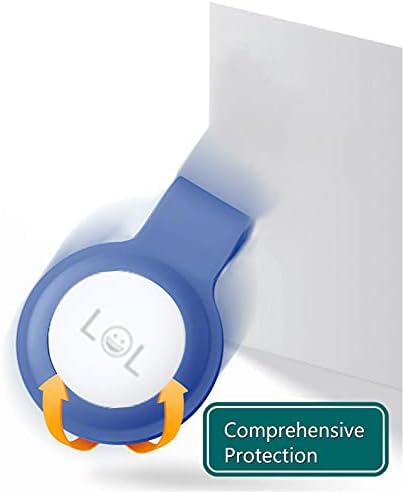 Se7enline kompatibilan sa AirTag privjeskom za ključeve, silikonska futrola od 4 pakovanja za AirTag petlju & nbsp;držač za praćenje sa privjeskom za ključeve , AirTag poklopac za ključeve koji se lako nosi, Rose Quartz & transparentan & tamnoplava & amp; tirkizno plava