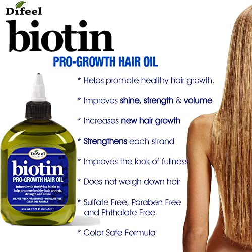 Difeel Pro-rast Biotin šampon 33.8oz i kosa 12oz i ulje za kosu 7.78oz paket