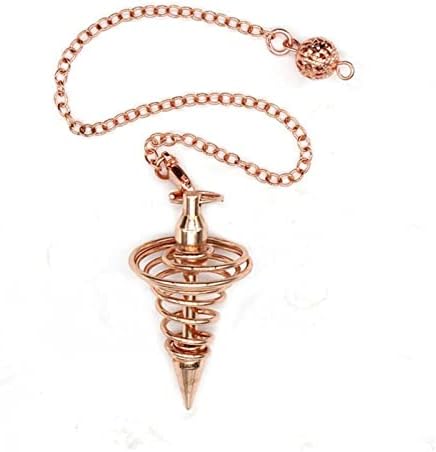 Metalni klatno Pendulo Pendulums za dosje iscjeljujuće piramide Privjesak ogrlica Žene Muške Spiral Pendule