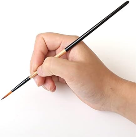 Liruxun 6pcs različitog oblika okrugli vrpce vrhunske vodene boje četkica za crtanje za crtanje