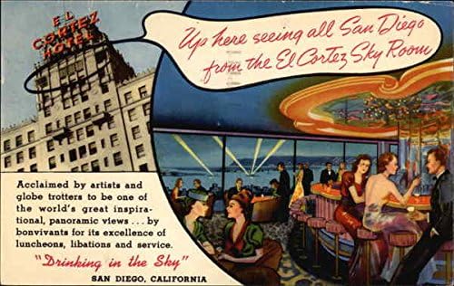 El Cortez Sky Room San Diego, California CA Izvorni vintage razglednica 1947