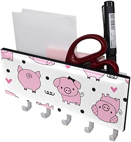 Cartoon Pink Cute Pig rack organizator sa 5 kukica zidna kuhinjska polica za kupatilo multifunkcionalna polica