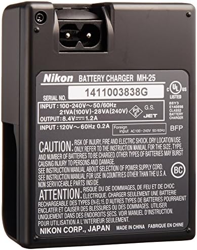 Nikon MH-25 Brzi punjač za EN-EL15 LI-ION bateriju kompatibilan sa Nikon D7000 i V1 digitalnim