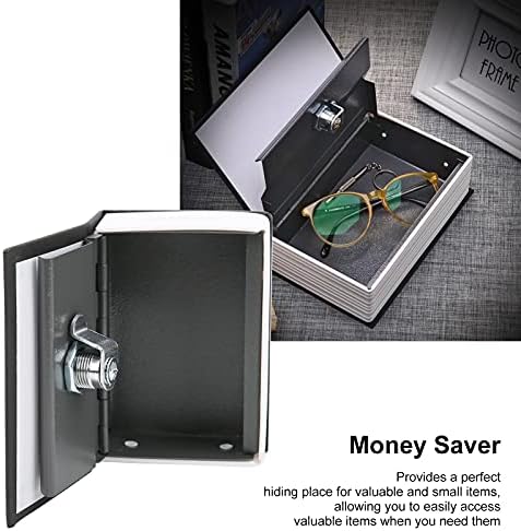 Diversion Safers, sef za knjige 4.5 x 3.1 x 1.8 in, Crna praktična štedna kutija sa ključem za čuvanje