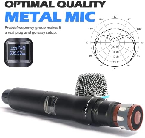 BOMGE uhf Metal Dual ručni bežični mikrofoni & sistemi za Karaoke,pjevanje, sastanak, zabava, Crkva,