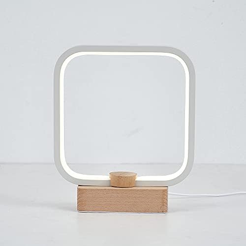 Songyu LED drvna stola lampica 3-boja noćna lampa, spavaća soba noćna svjetlost, zatamnjena LED rasvjeta, male